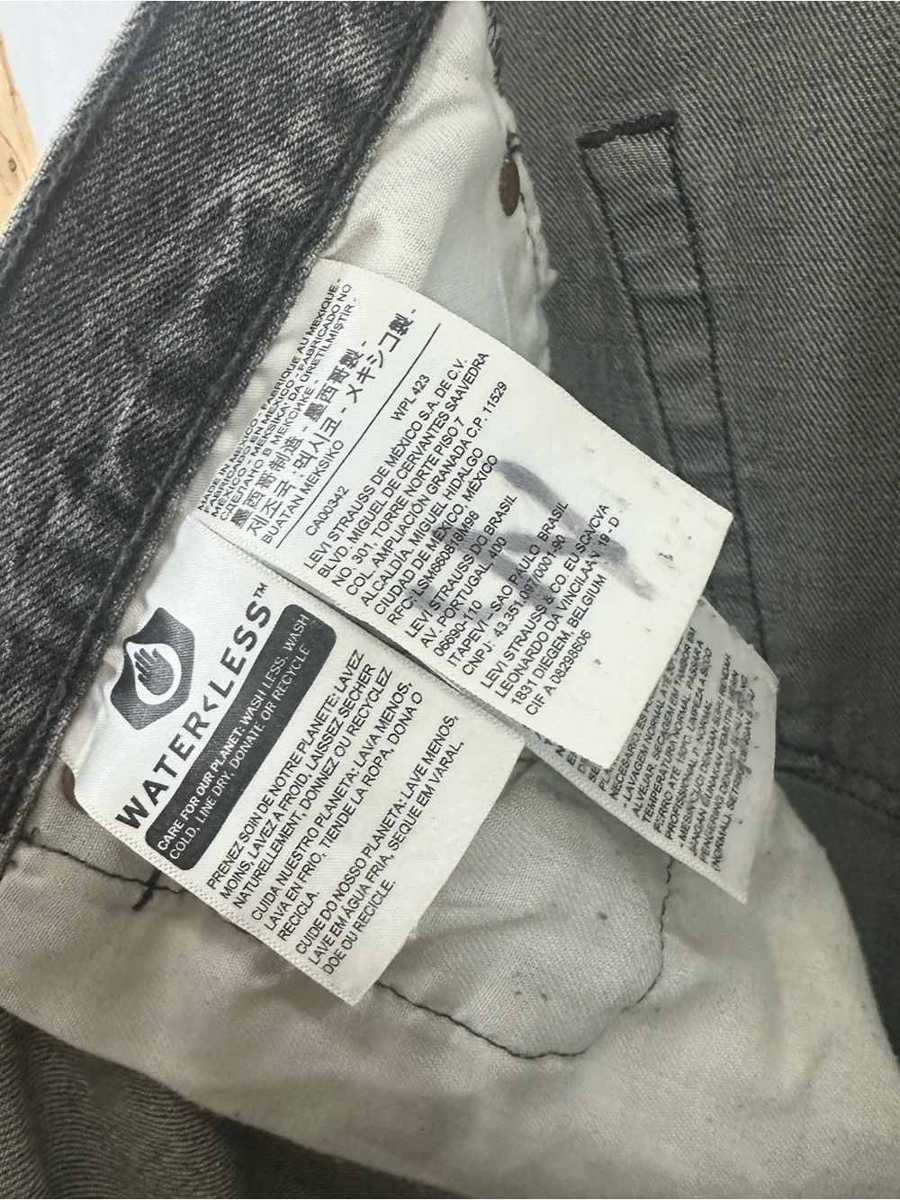 Levi’s 501 Original Fit Jeans Men’s 40x30 Gray Denim Button Fly Vintage